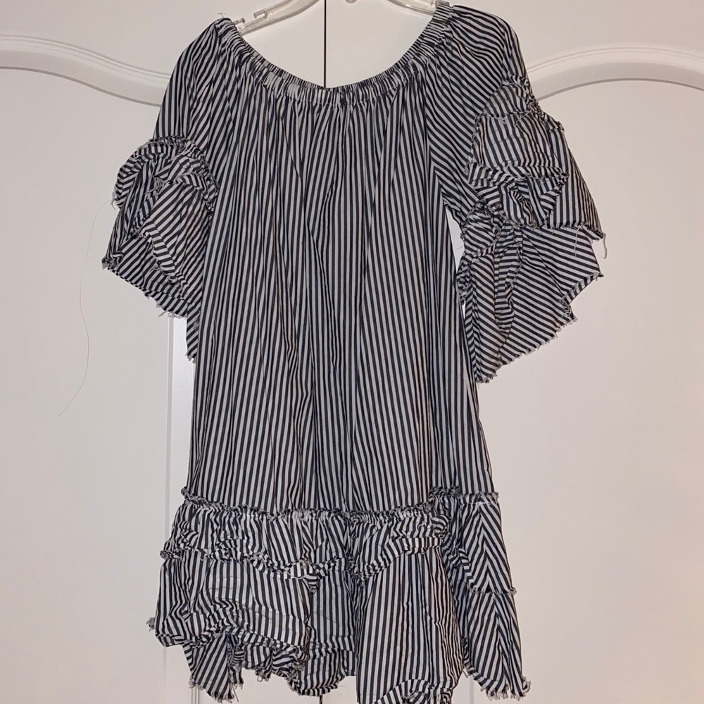 Zara stripes off-shoulder dress